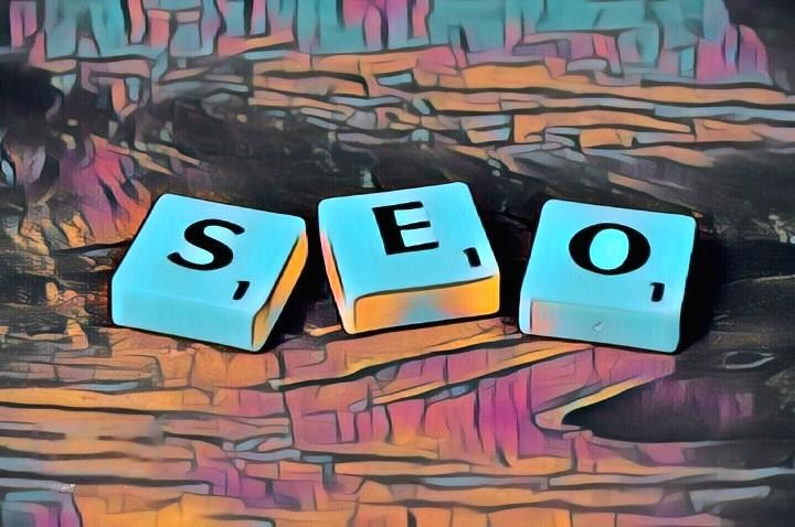 SEO as letters on a table